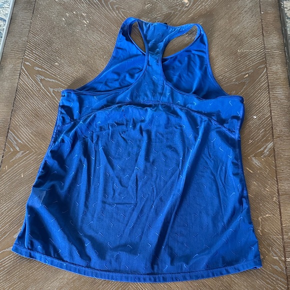 Nike Blue Script Logo Racerback Tank - Picture 2 of 3